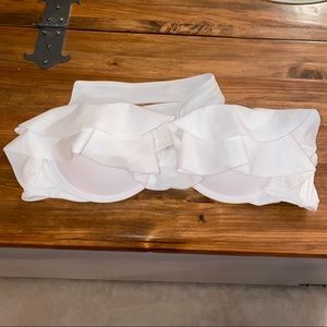 ❤️NWOT Abercrombie White Strapless Bikini 34B